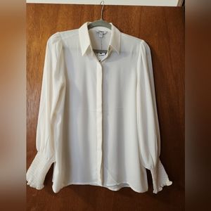 NWT Express Sheer Button Up Top